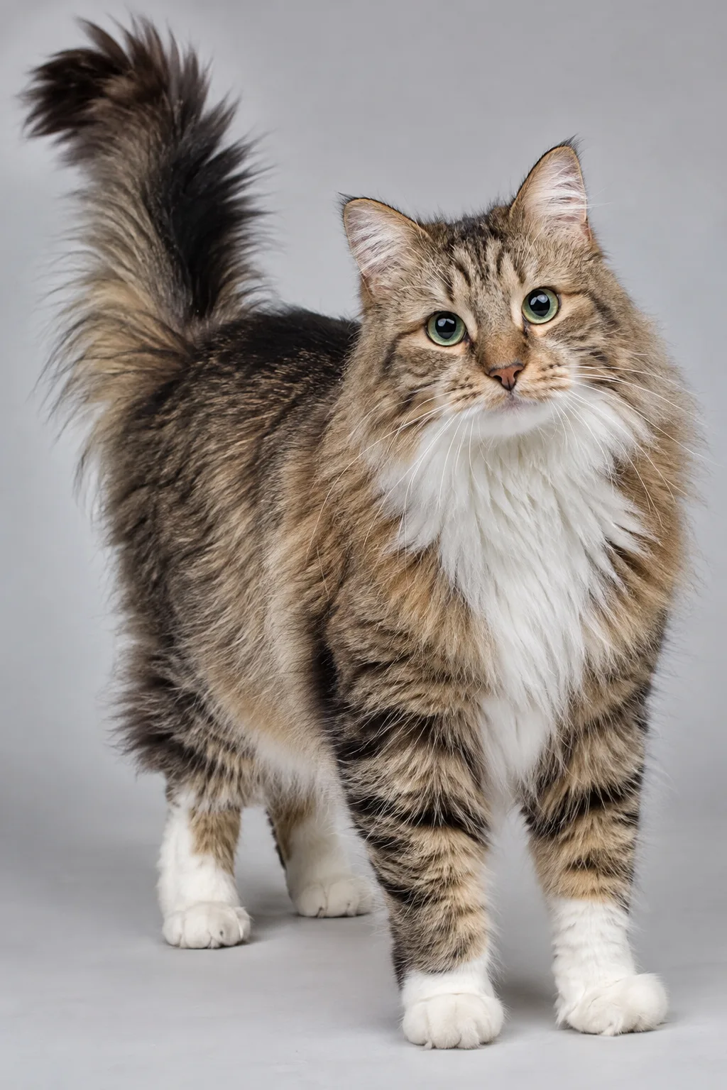 Close-up portrait of a cat looking at the camera